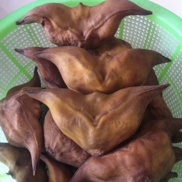 鄱湖姑娘分享作品午餐612014年10月15日不明白外面卖的牛角菱为么