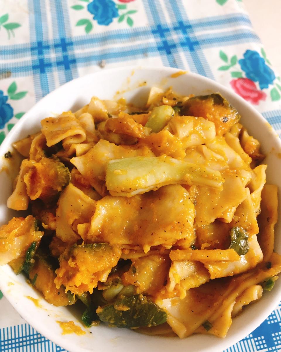 南瓜芸豆焖面