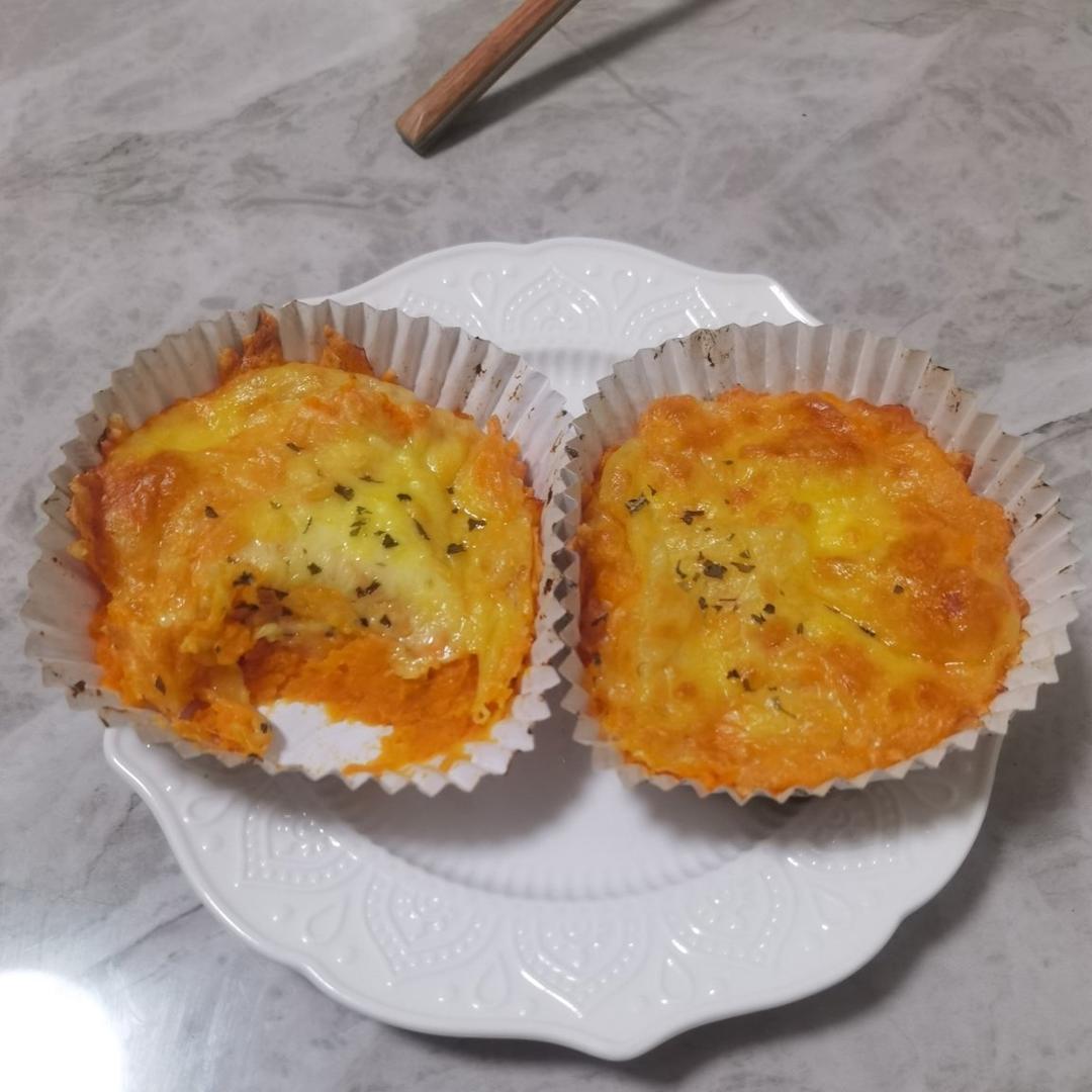 网红爆款美食～芝士焗红薯
