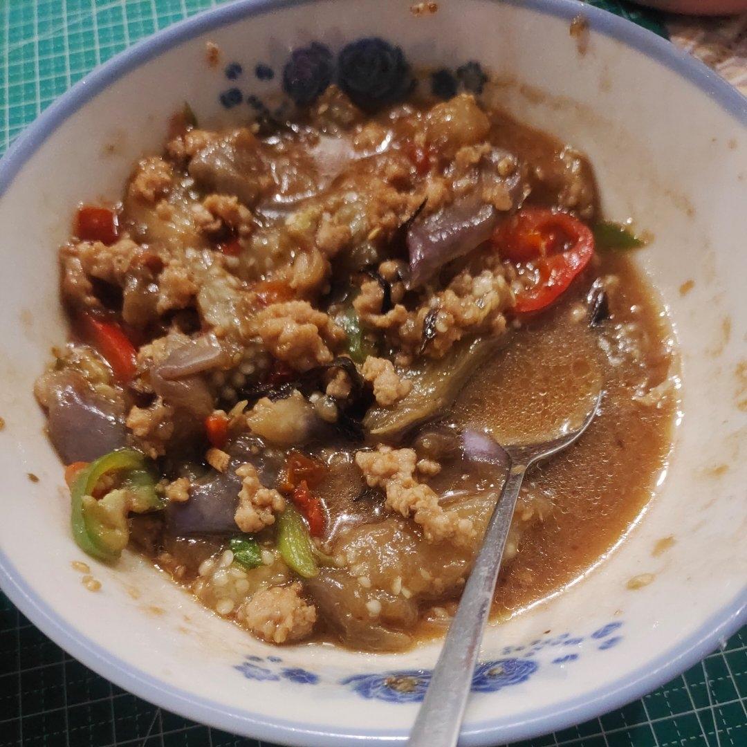 红烧肉沫茄子
