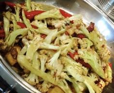 长梗花菜大盆的做法