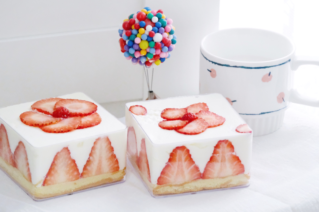 送给你一朵小红花|草莓盒子蛋糕