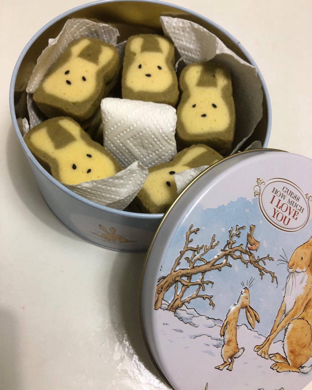 抹茶兔兔曲奇（比熊猫简单！超详细实物图+超良心手绘图）