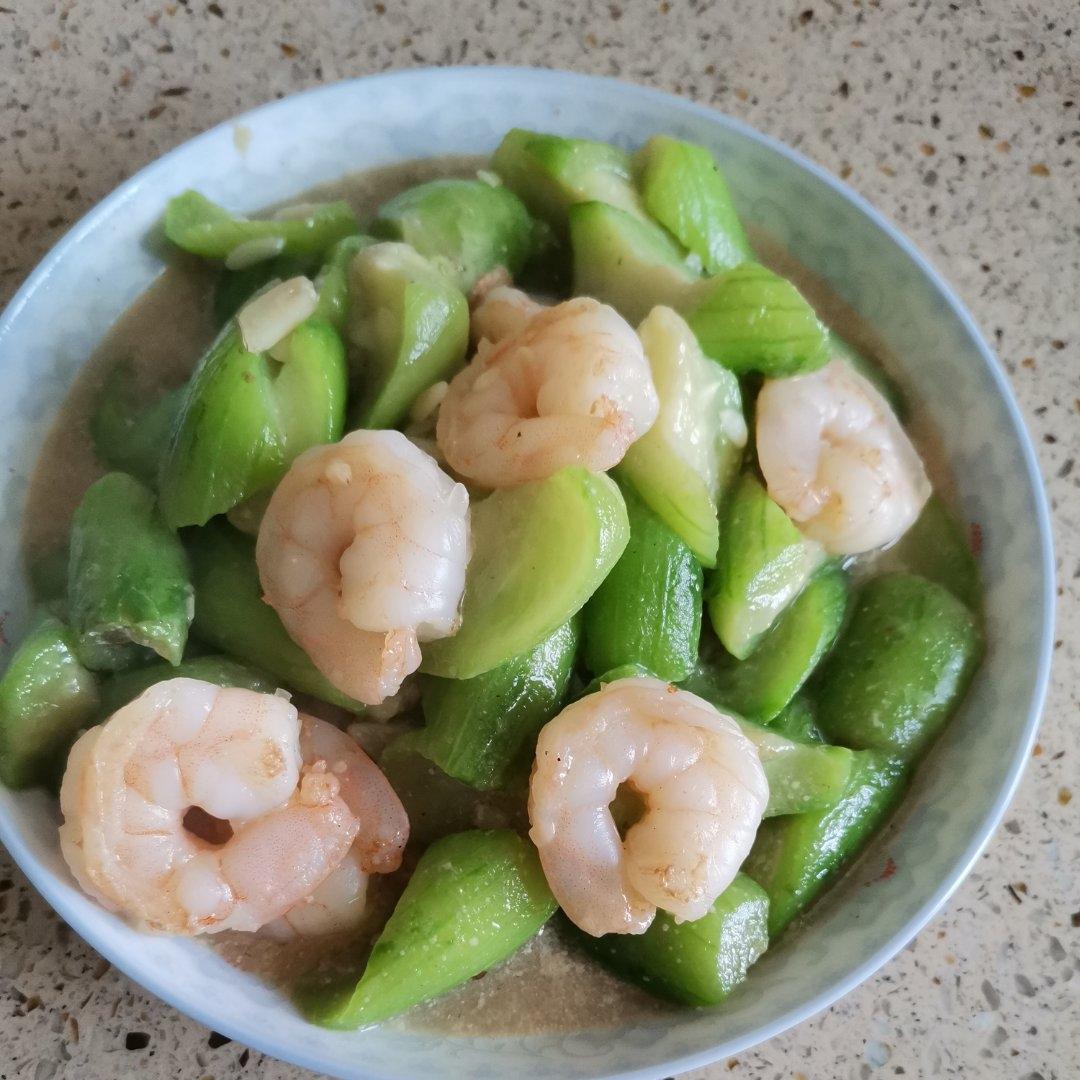 丝瓜炒虾仁