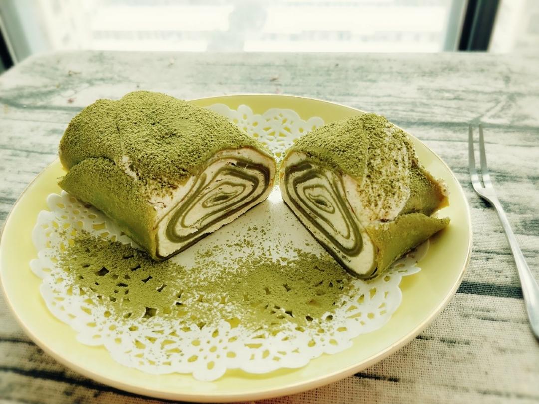 网红食谱│抹茶毛巾卷
