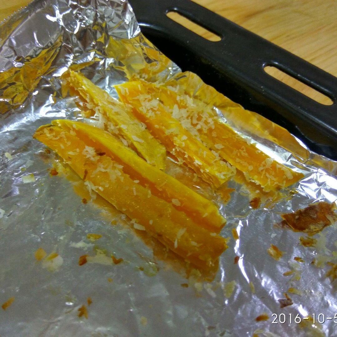 椰蓉烤红薯条（健康夜宵）