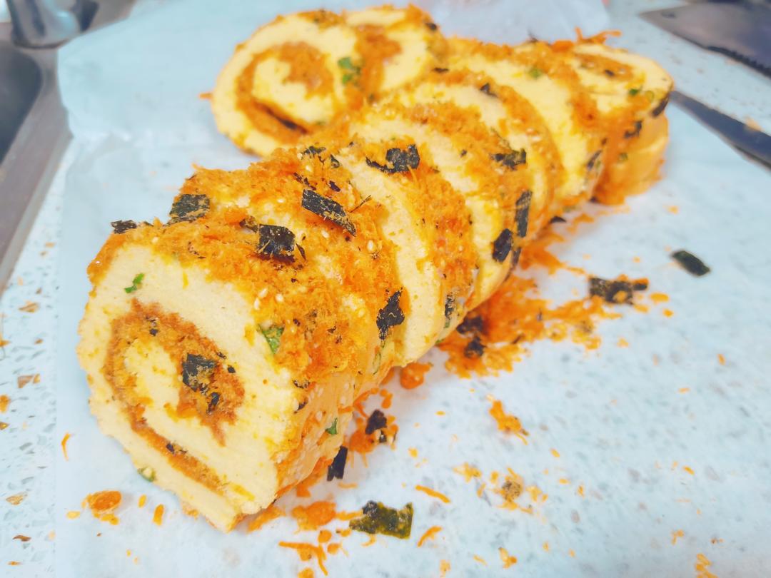 香葱肉松卷 蛋糕卷-无敌美味