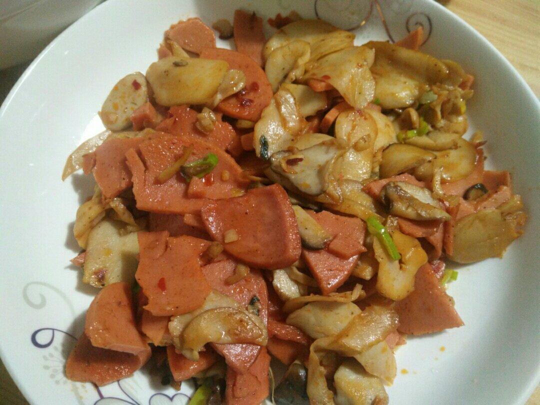 杏鲍菇炒火腿肠