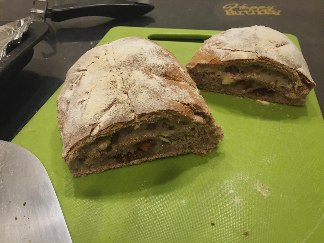 全麦核桃包～软欧包