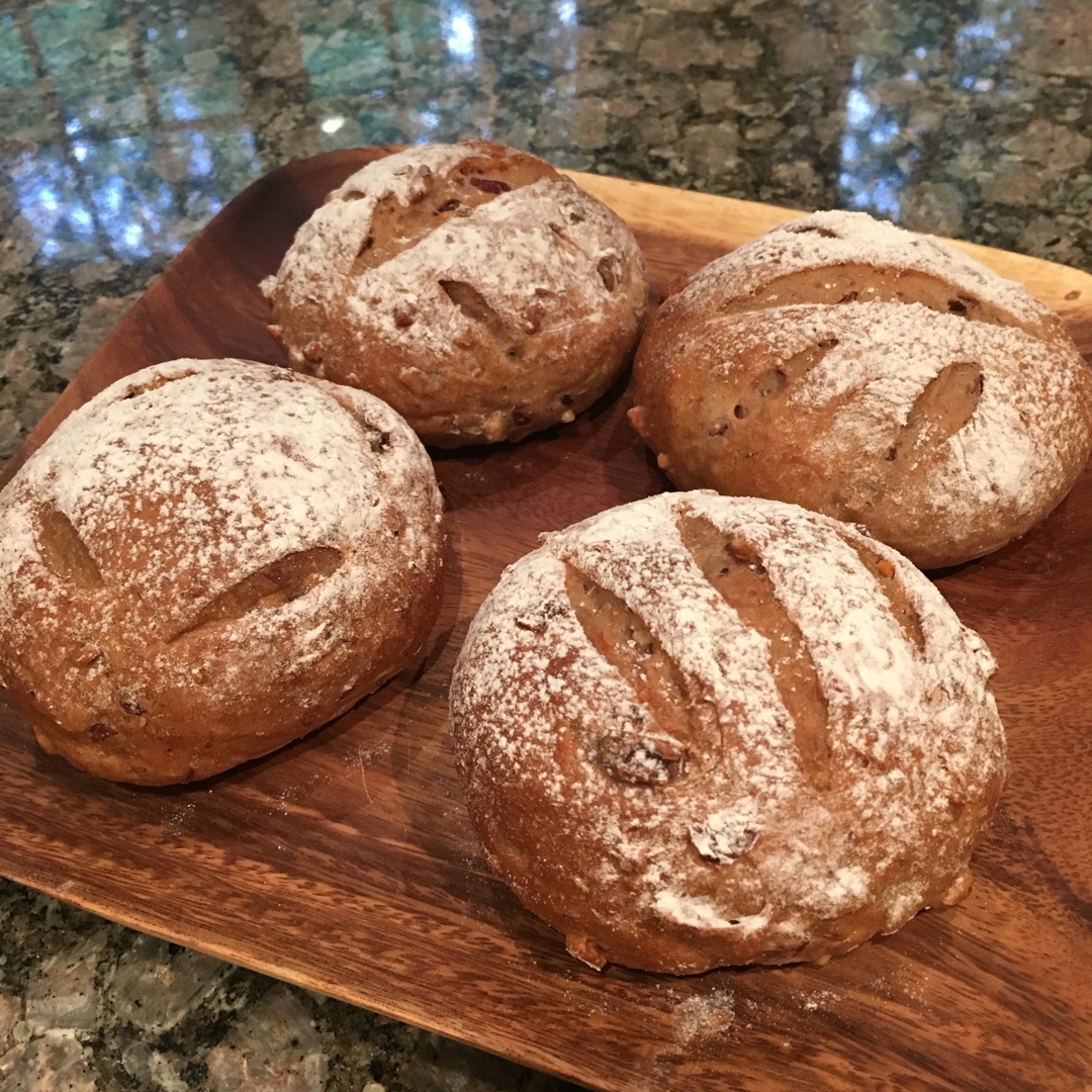 黑啤蔓越莓核桃软欧丨健康·烘焙