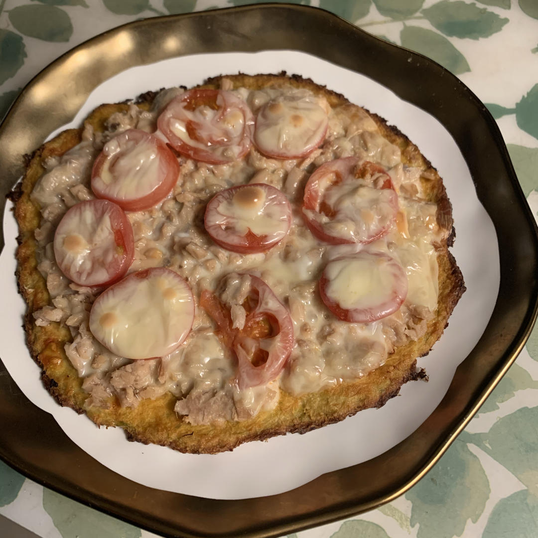 低卡无粉‼️包菜饼底🍕金枪鱼薄脆披萨🍕