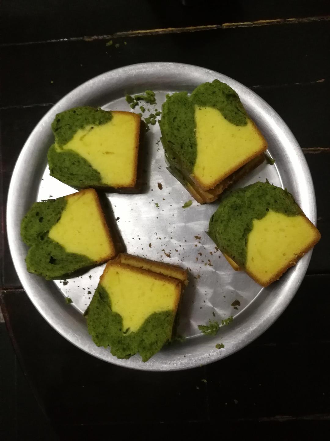 香草&抹茶双拼磅蛋糕（白菜磅）