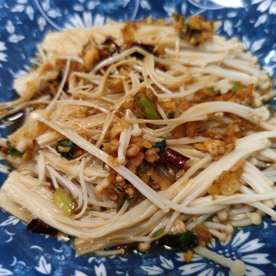 白灼油淋金针菇