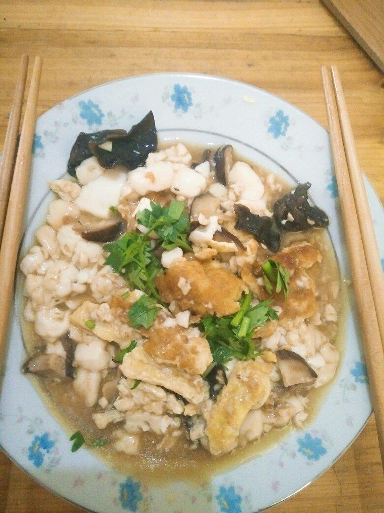 鸡蛋炒嫩豆腐