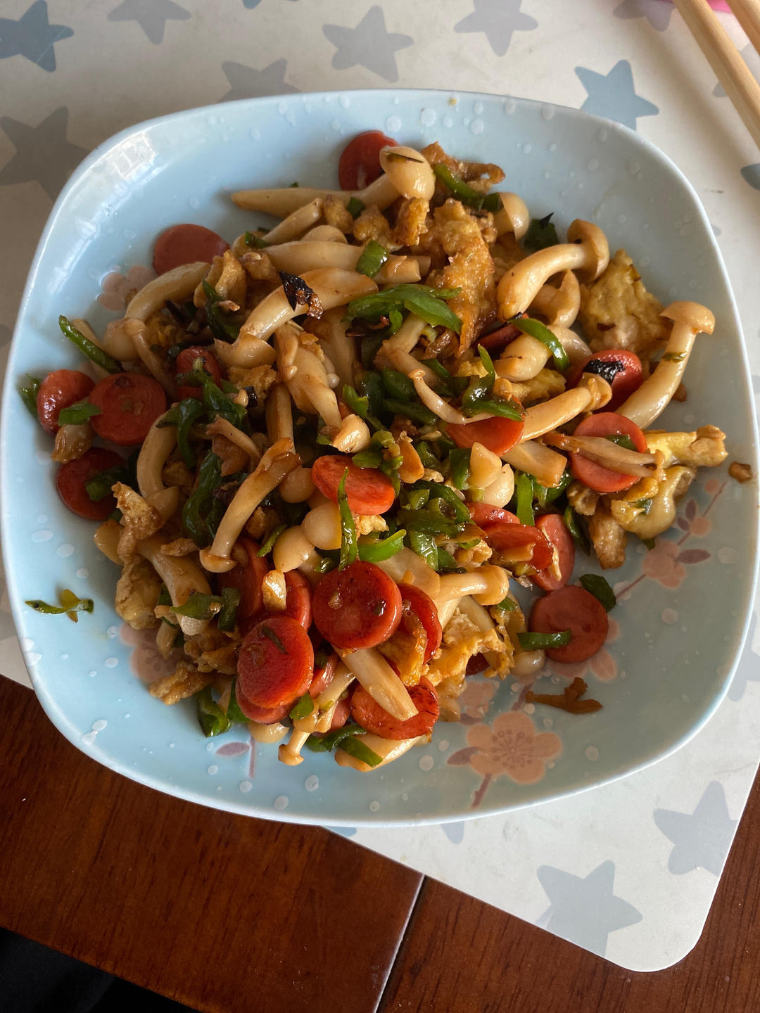 白玉菇炒火腿
