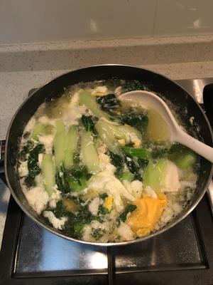 鸡蛋豆腐白菜汤的做法 步骤6