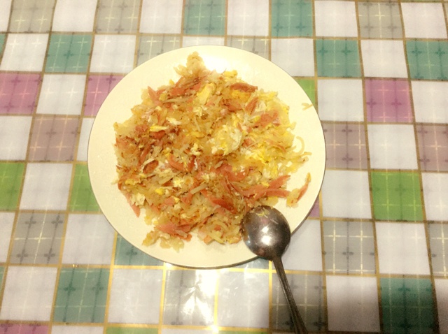 快手早餐—马铃薯火腿蛋