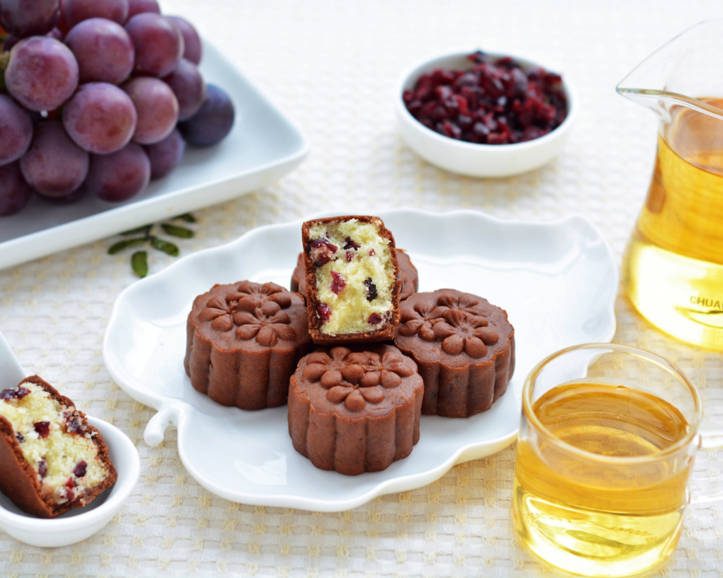 巧克力蔓越莓月饼的做法