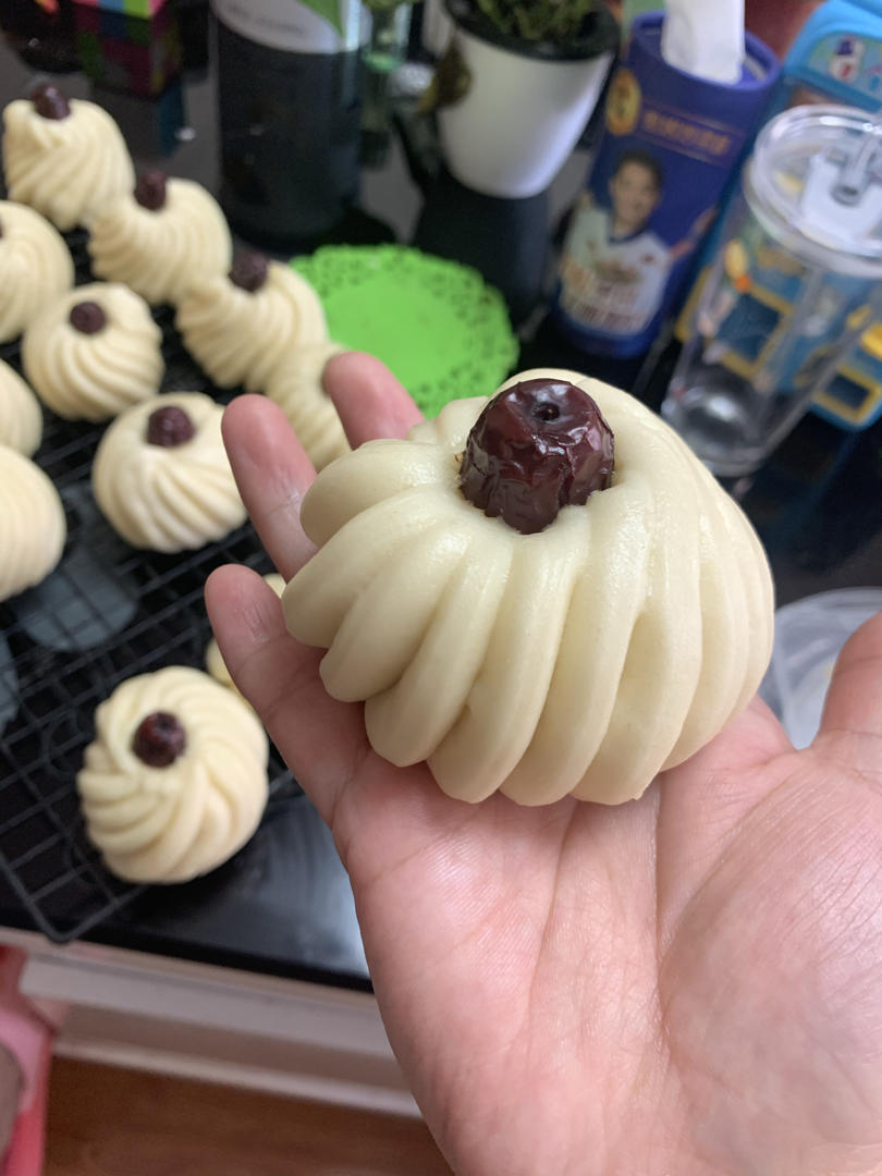 枣花馒头 造型馒头 好看又好吃 附细节视频详解