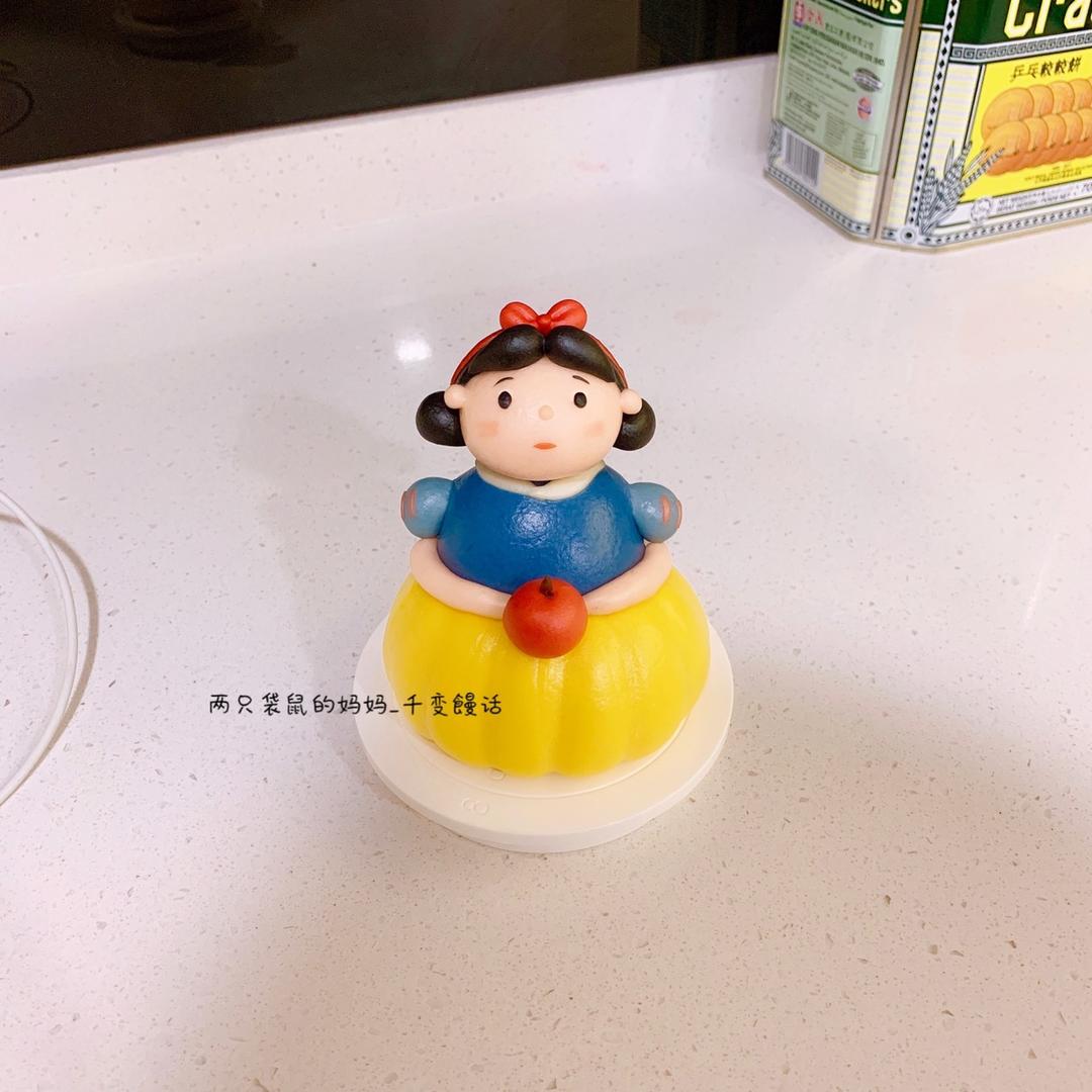 3D立体可爱造型馒头 超可爱的白雪胖公举-白雪公主