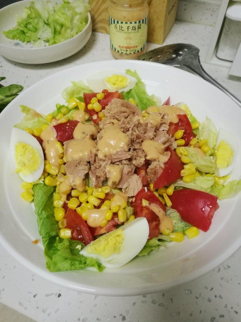 鲜蔬金枪鱼沙拉