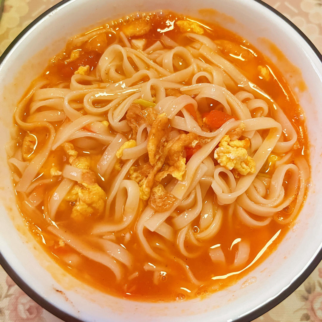 恨不得抱着锅舔的番茄鸡蛋面