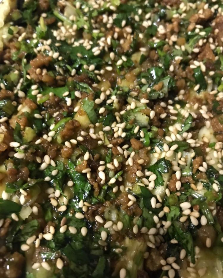 【微波炉烤茄子】