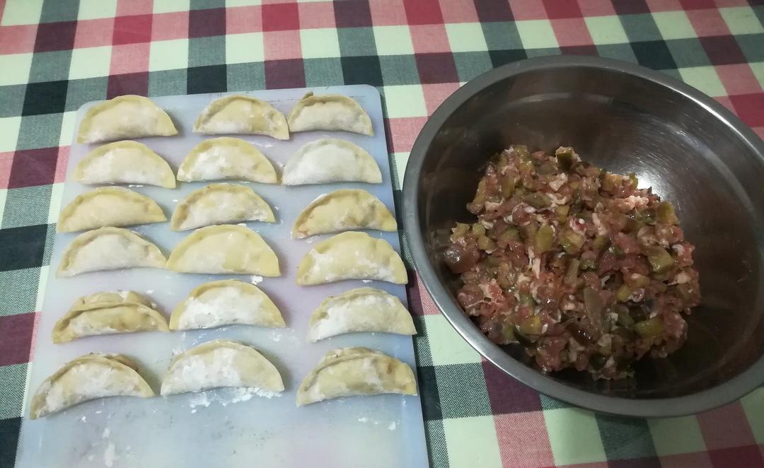 茄子馅饺子（饺子馅会流汁哦）