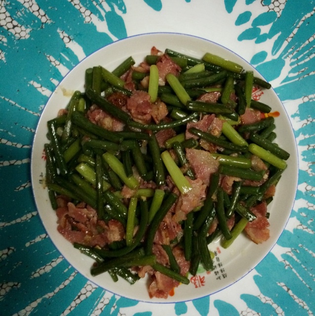 培根炒蒜苔