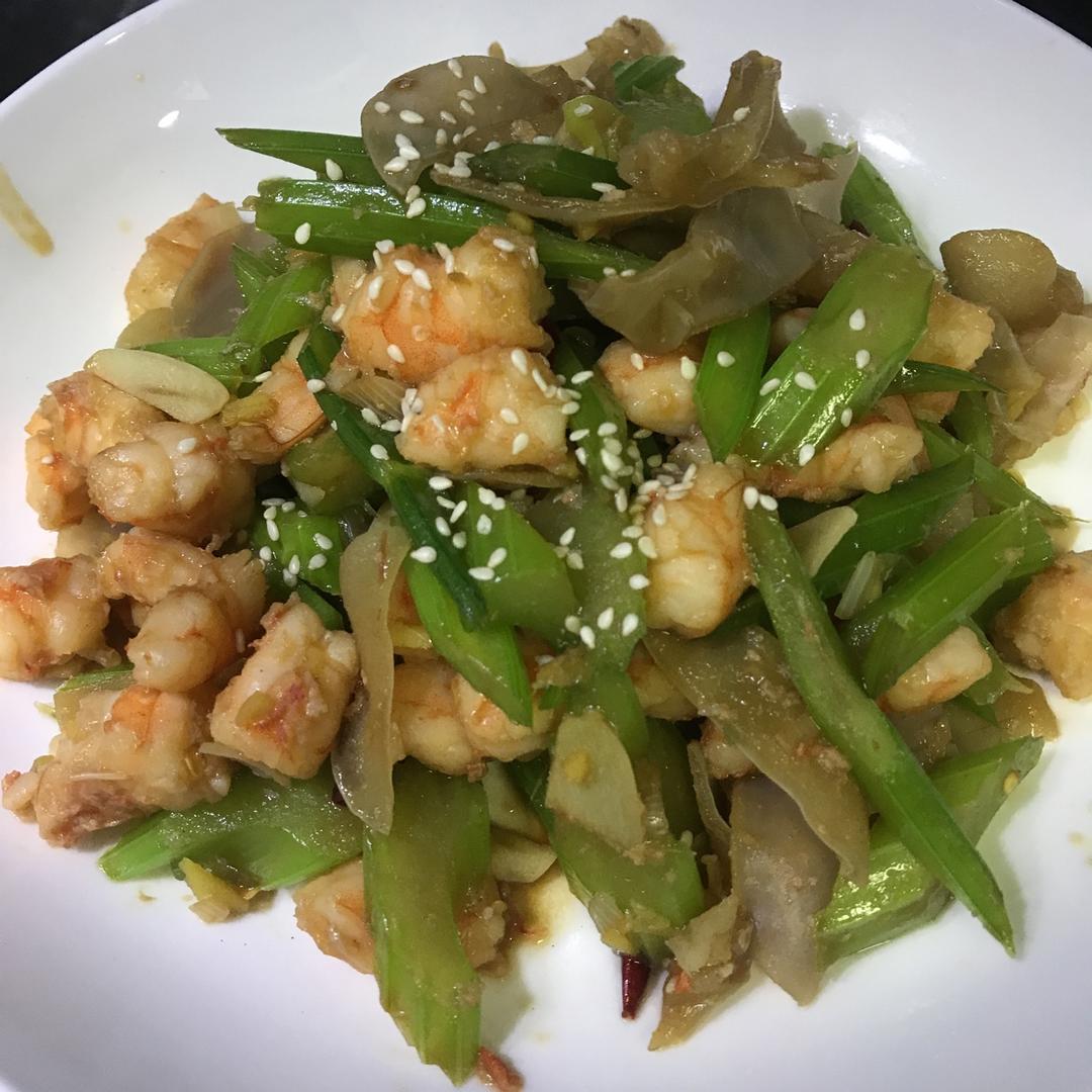 西芹虾仁
