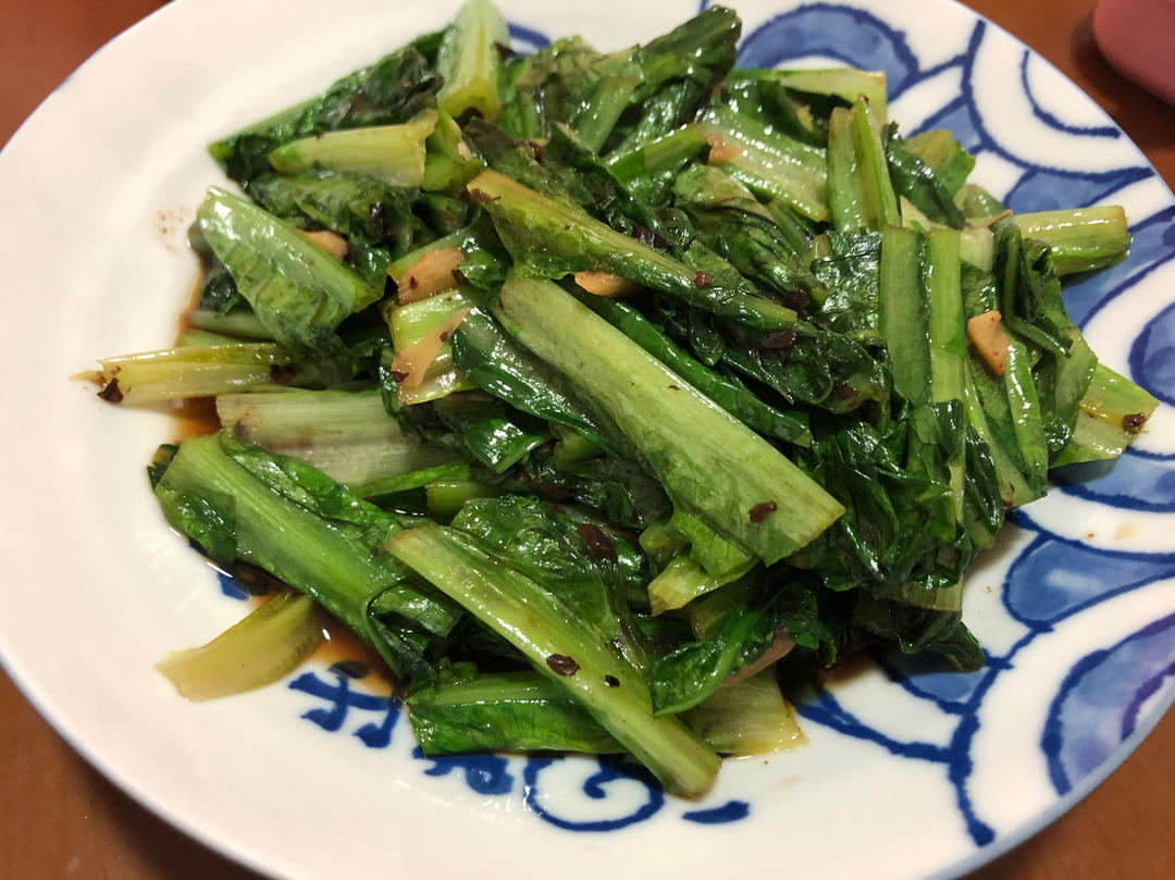 豆豉蒜蓉油麦菜