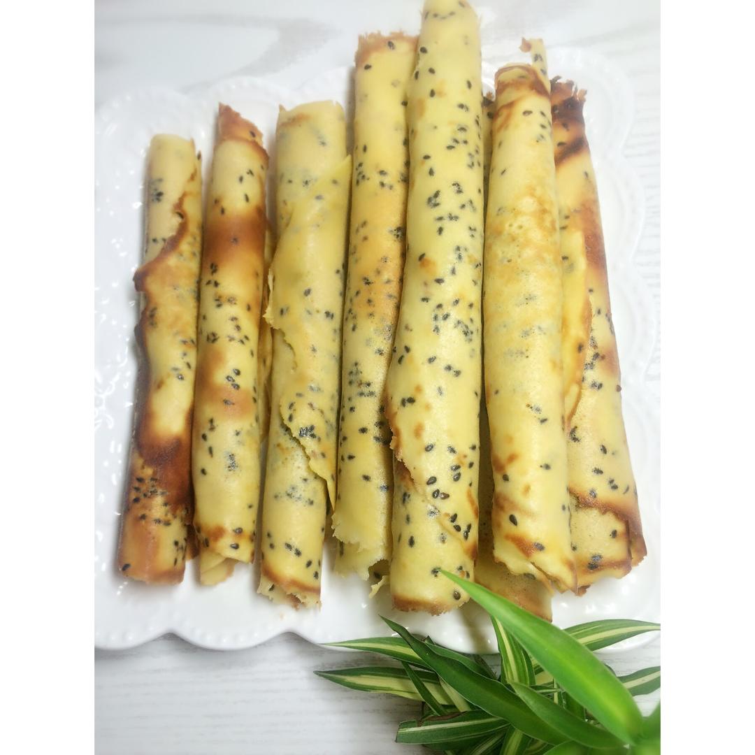 堂妈教你做脆脆的黑芝麻蛋卷