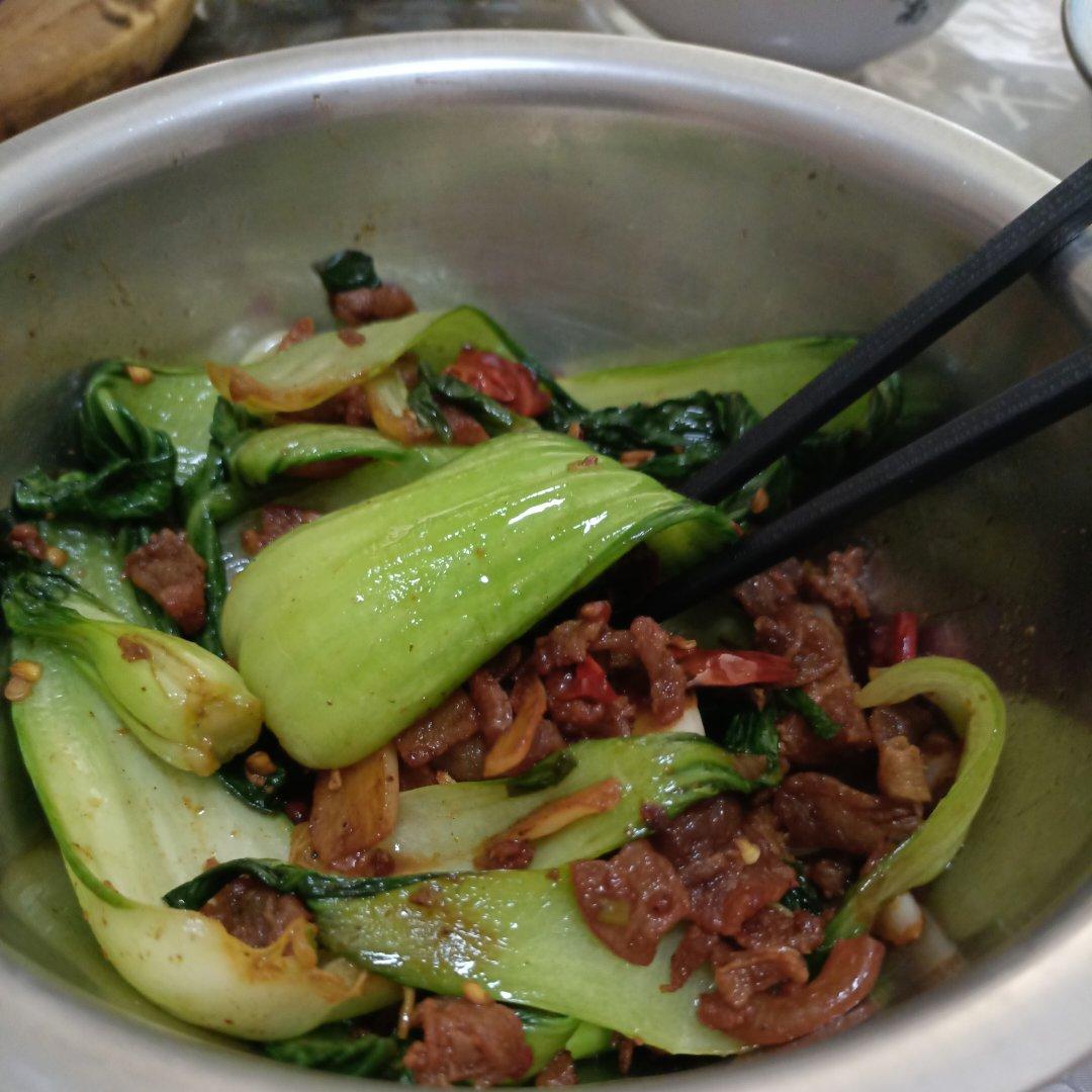 猪油渣炒小油菜