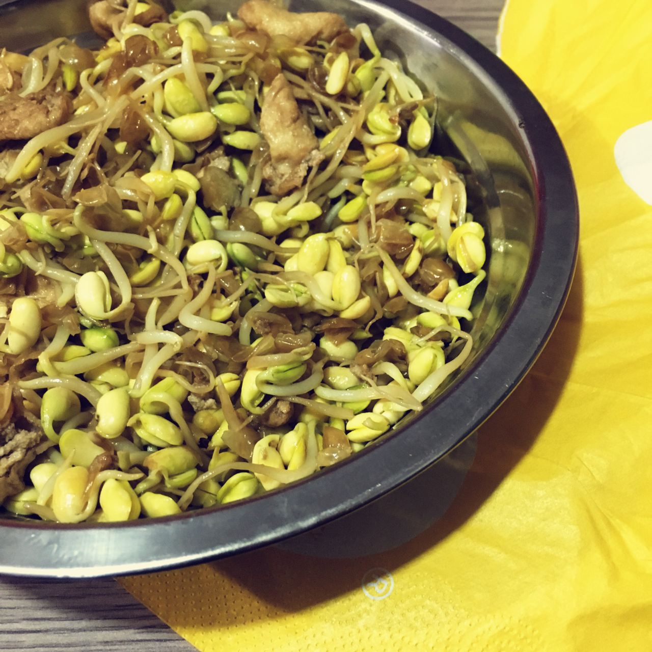 豆芽油豆腐