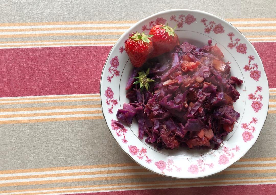 【健康三餐】紫甘蓝炒西红柿
