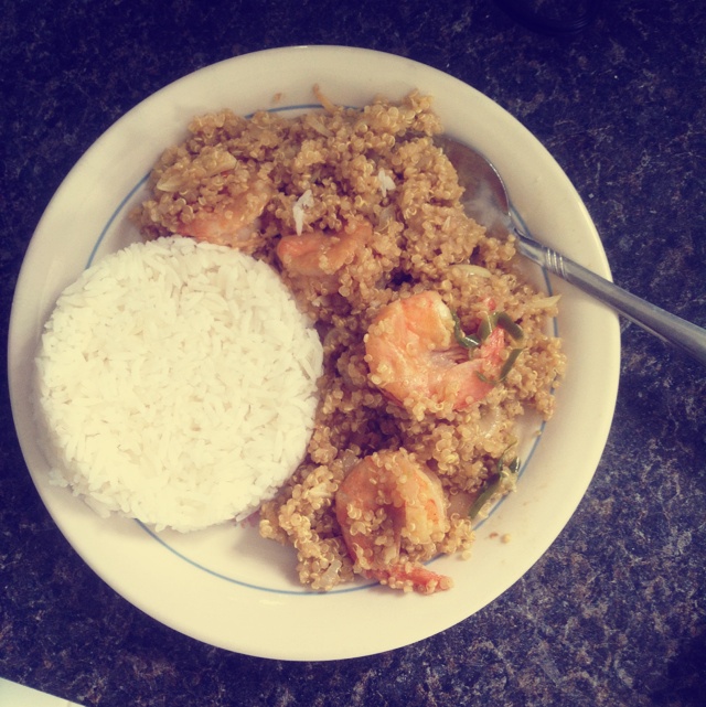 咖喱藜麦甜虾饭