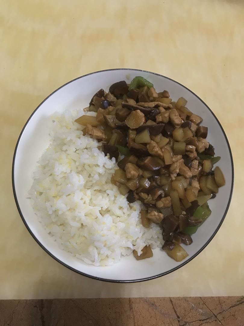 ㊙️香菇土豆肉沫拌饭❗️比外卖还好吃
