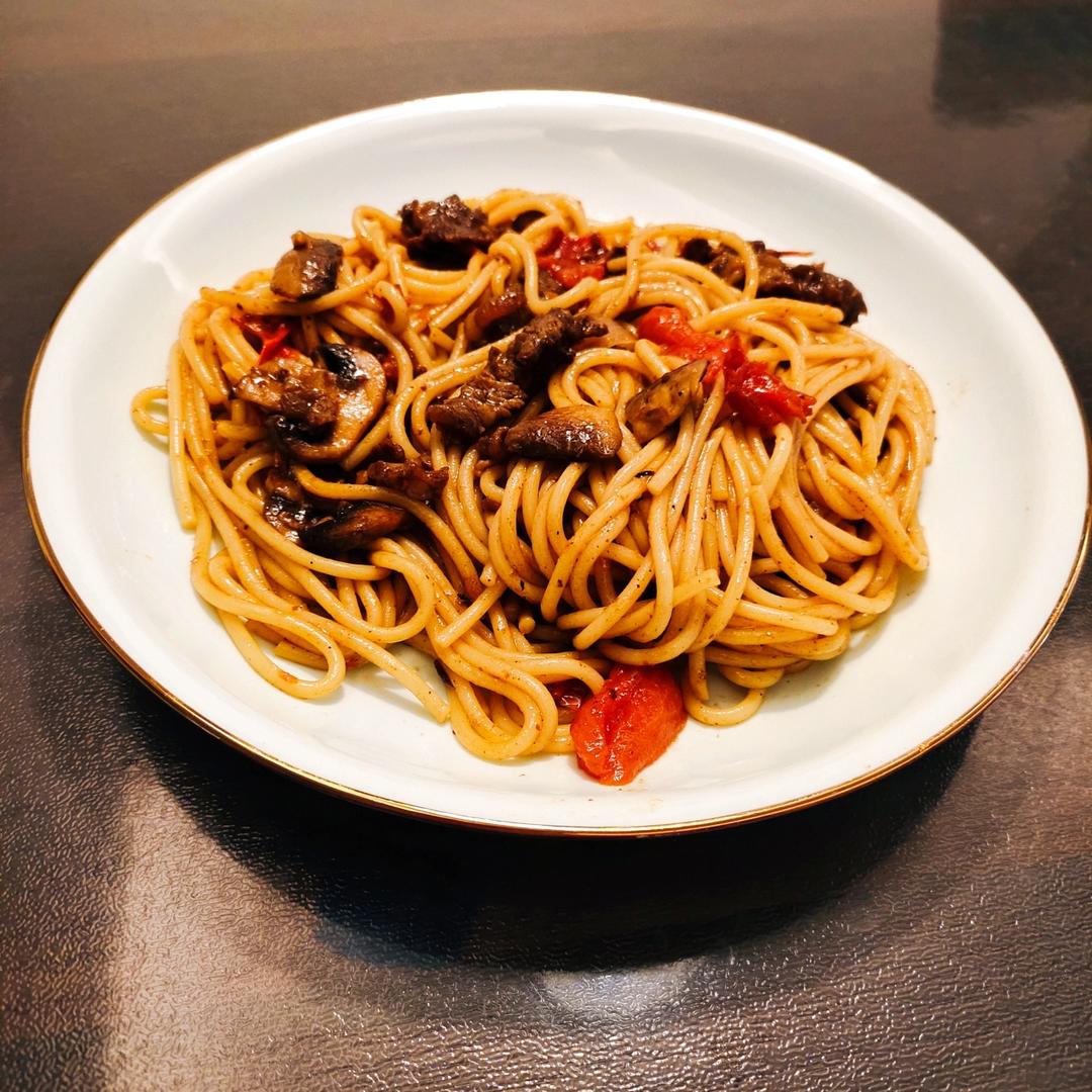 比餐厅好吃的黑椒牛柳意面🍝零失败简单教程