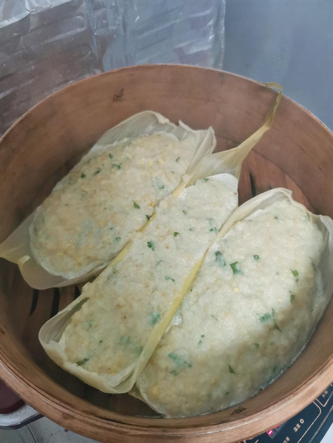 蒸鲜玉米饼