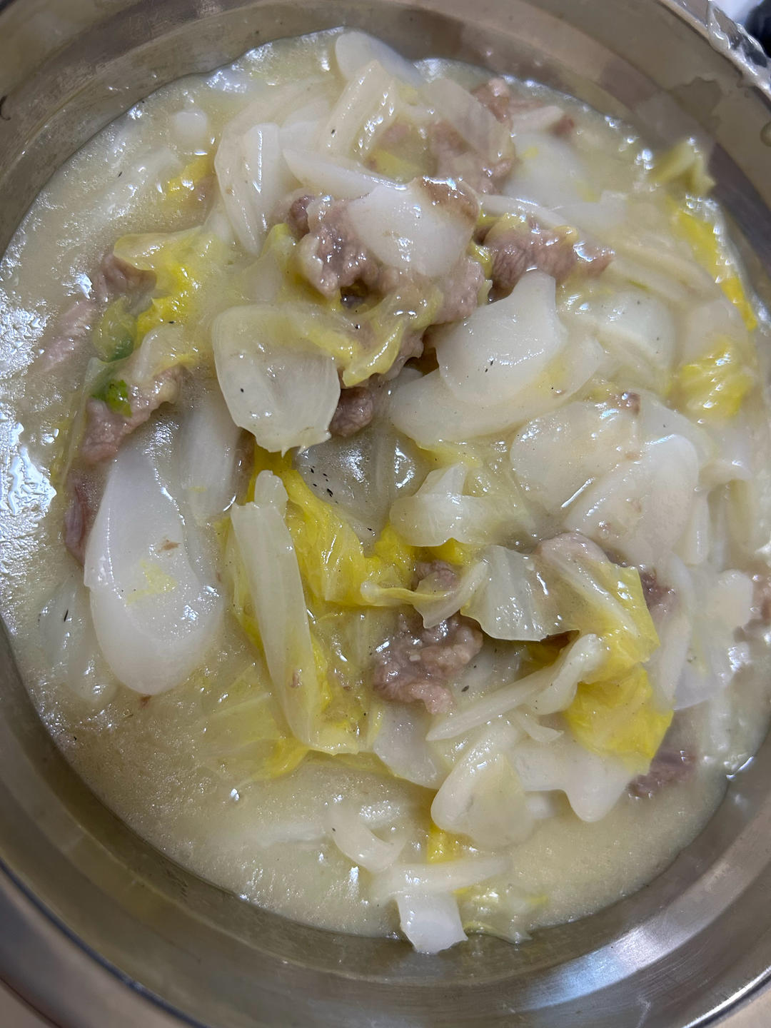 肉丝白菜炒年糕