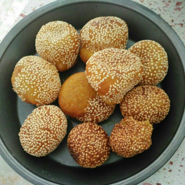 南瓜糯米粉空心麻球