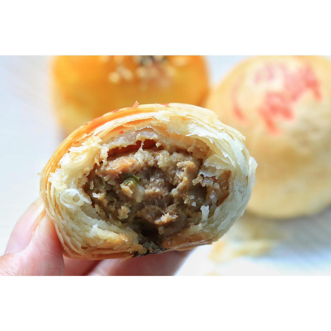🔥经典网红 酥得掉渣渣的鲜肉月饼㊙️