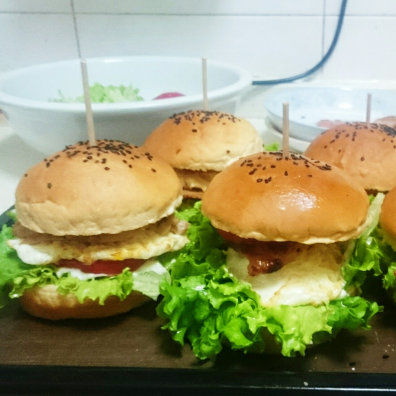 自制营养肉饼汉堡包