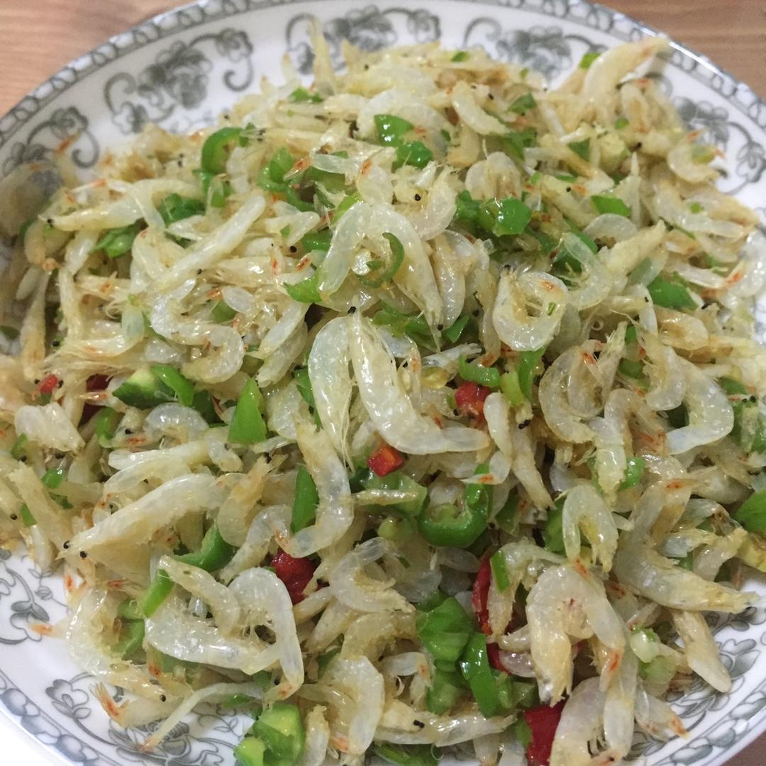 墨竹色青做的香炒虾皮