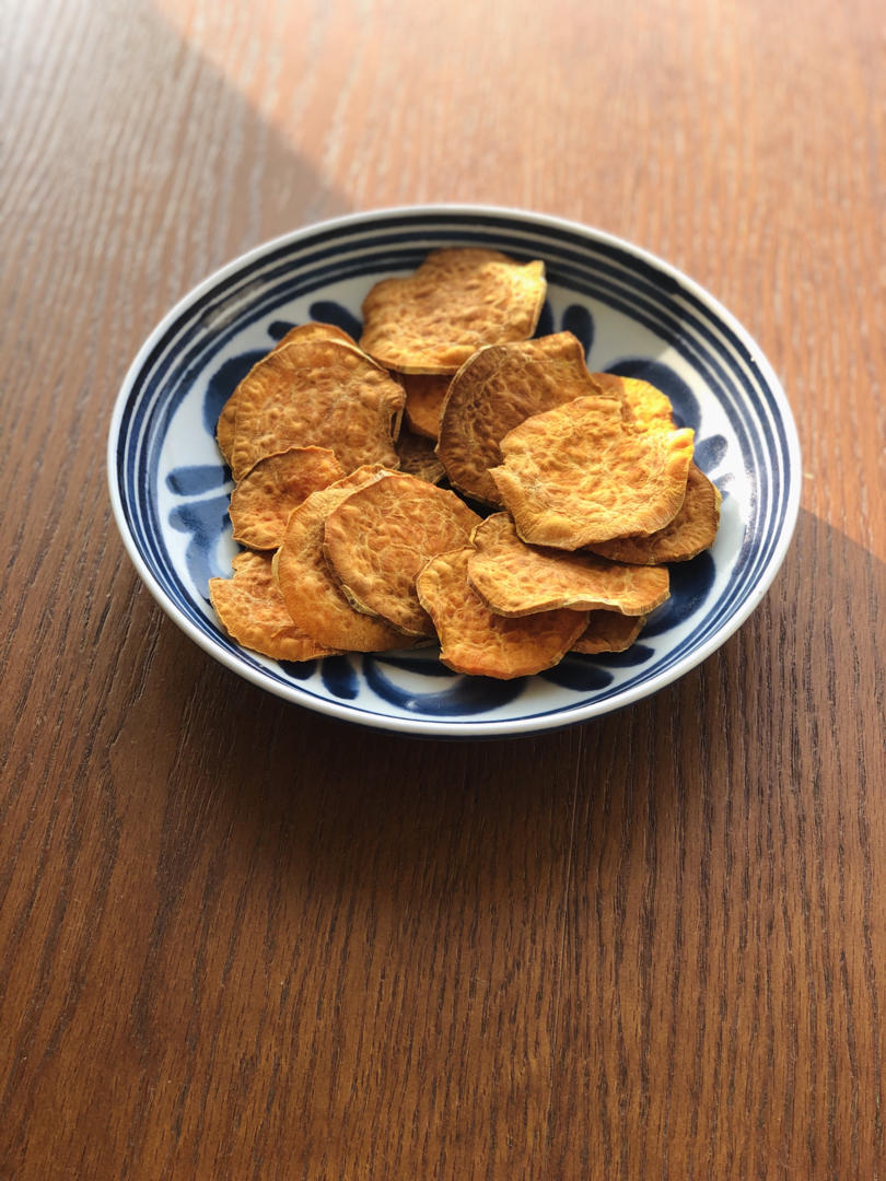 保证脆的烤红薯片（无油）