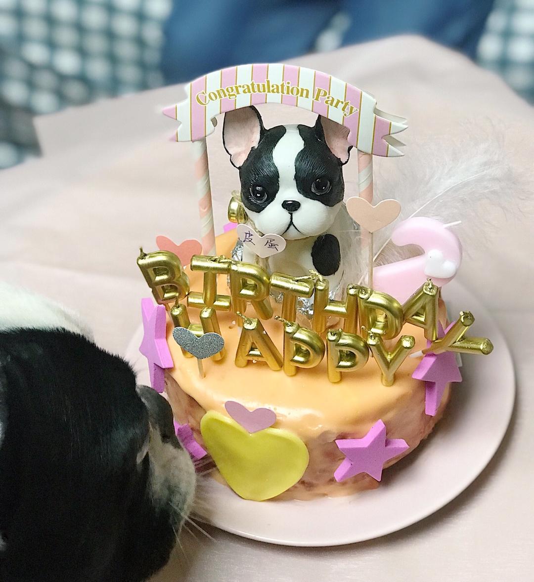 fairypigo3o做的健康的宠物狗狗生日蛋糕超详细附步骤图和装饰饼干