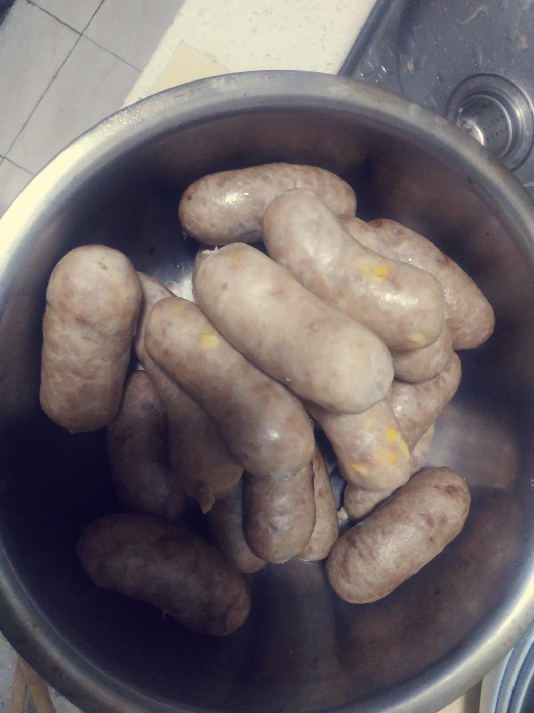 能量满满的猪肉脆皮肠(烤肠、灌肠、自制香肠)