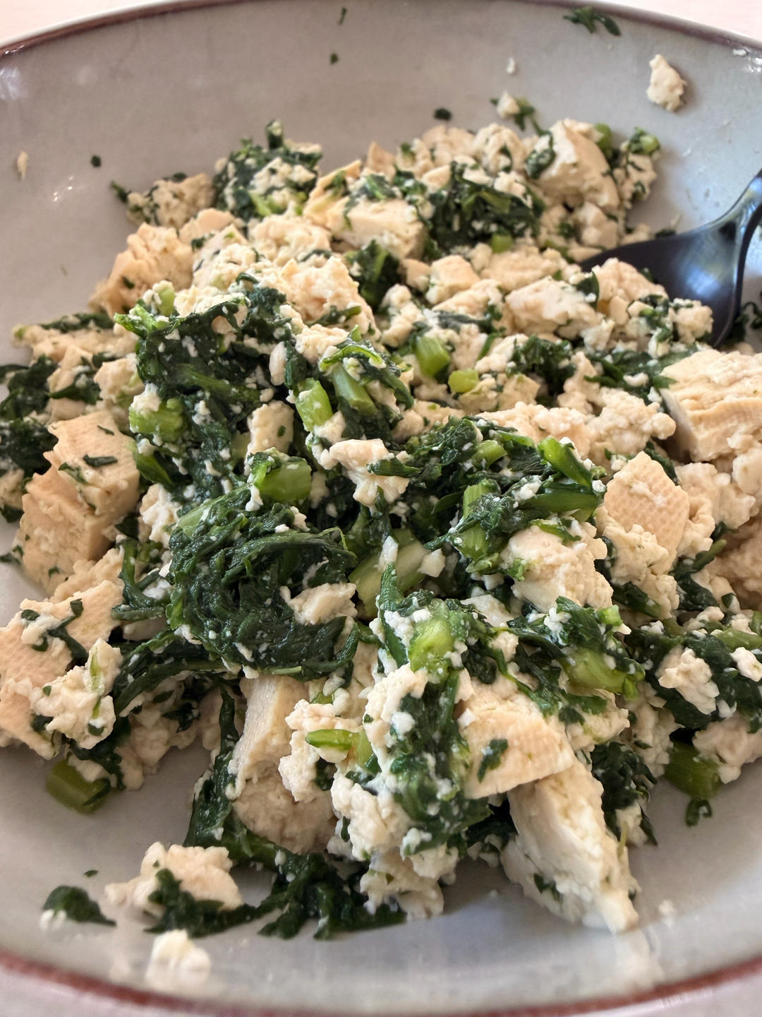 白吃不腻的家常菜-茼蒿拌豆腐