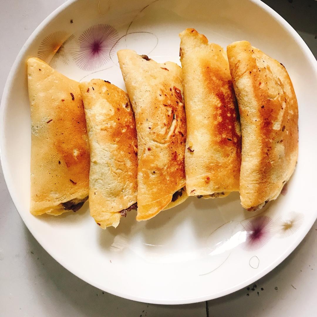 平底锅版蜜红豆饼