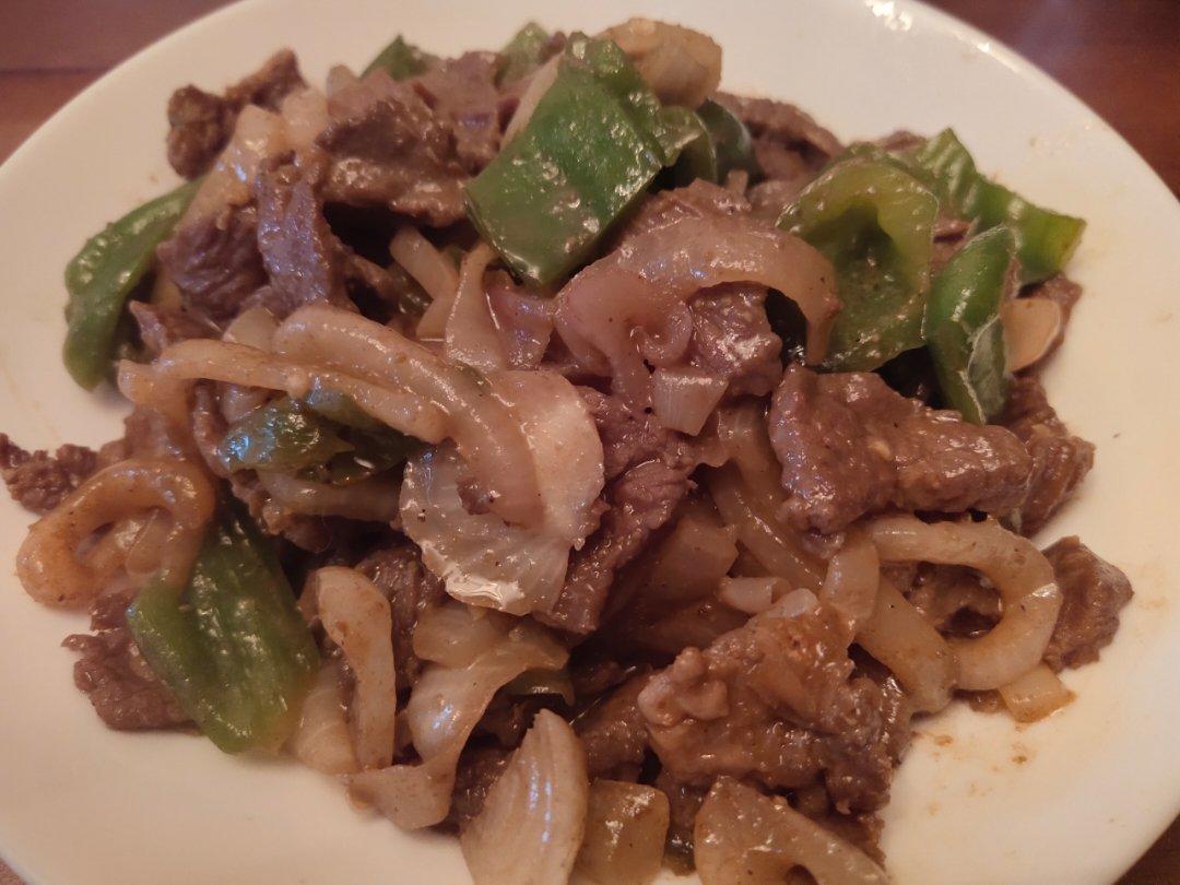 孜然大葱炒牛肉